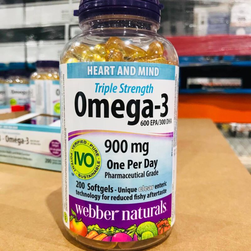 Omega 3 ber Naturals Triple Strength 900mg 200 viên WheyPlus