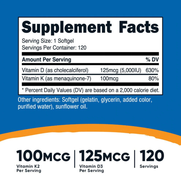 fact nutricost vitamin k2+d3