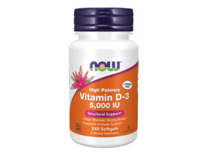 NOW Vitamin D3 125 mcg (5,000 IU), 240 viên