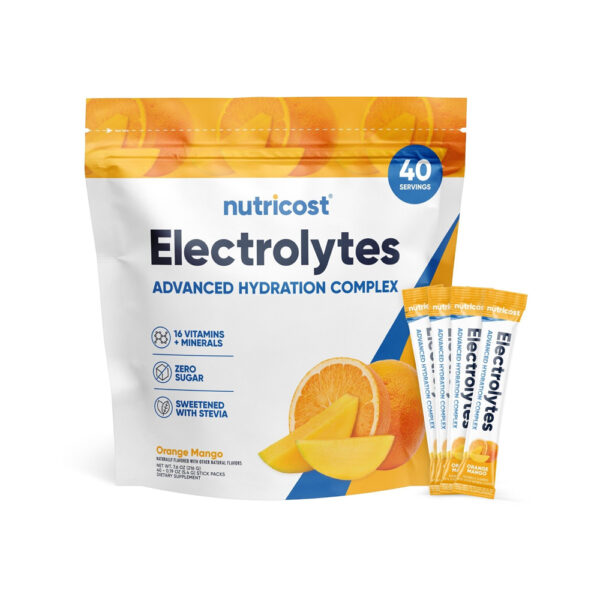 Nutricost Electrolytes Powder Hydration Packets orange mango