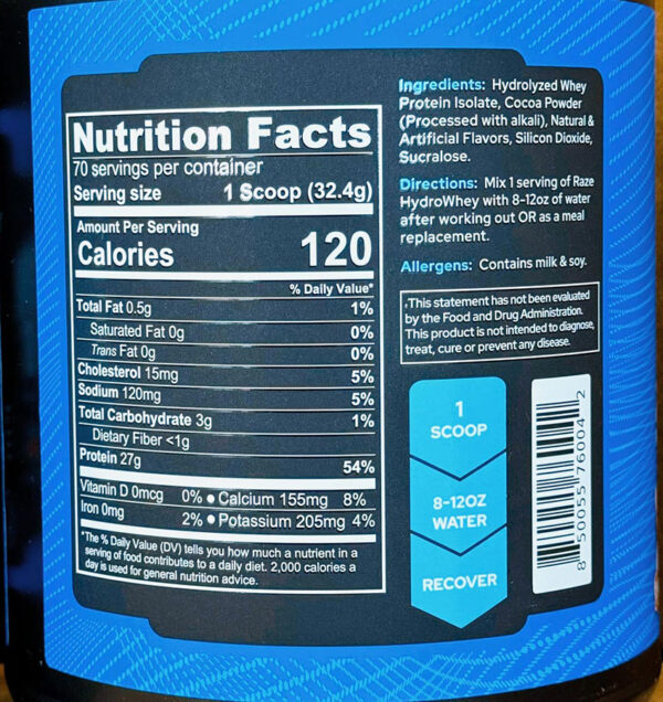 Raze Hydro Whey 5lbs (2.3kg)